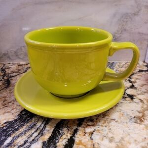 Fiestaware Jumbo Mug & Jumbo Saucer Set LEMONGRASS